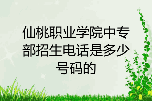 仙桃职业学院中专部招生电话是多少号码的