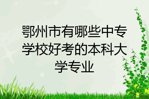 鄂州市有哪些中专学校好考的本科大学专业
