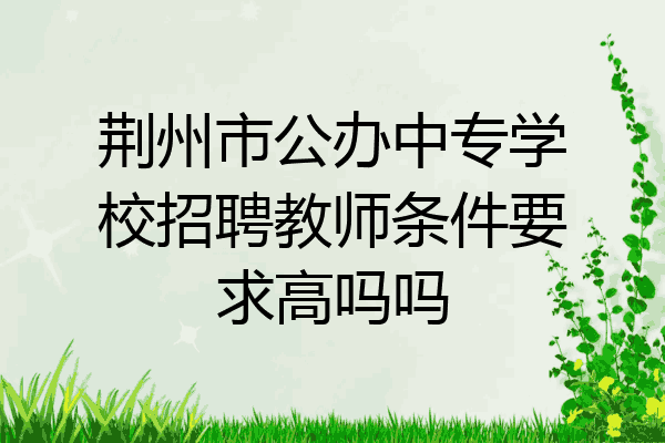 荆州市公办中专学校招聘教师条件要求高吗吗