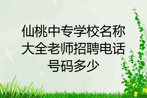仙桃中专学校名称大全老师招聘电话号码多少