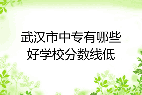 武汉市中专有哪些好学校分数线低
