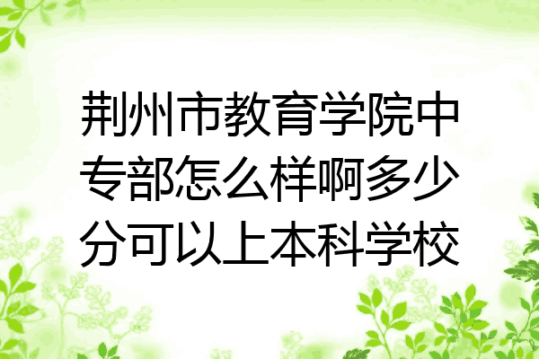 荆州市教育学院中专部怎么样啊多少分可以上本科学校