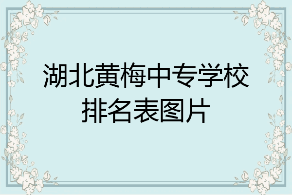 湖北黄梅中专学校排名表图片