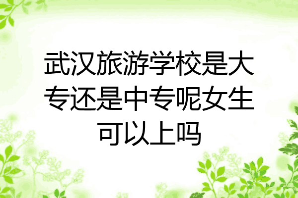 武汉旅游学校是大专还是中专呢女生可以上吗