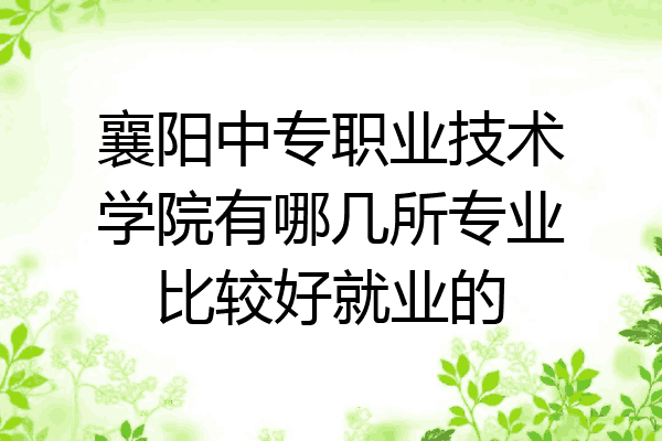 襄阳中专职业技术学院有哪几所专业比较好就业的