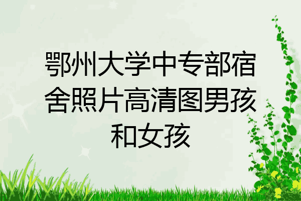 鄂州大学中专部宿舍照片高清图男孩和女孩