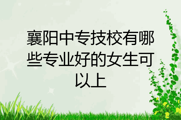 襄阳中专技校有哪些专业好的女生可以上