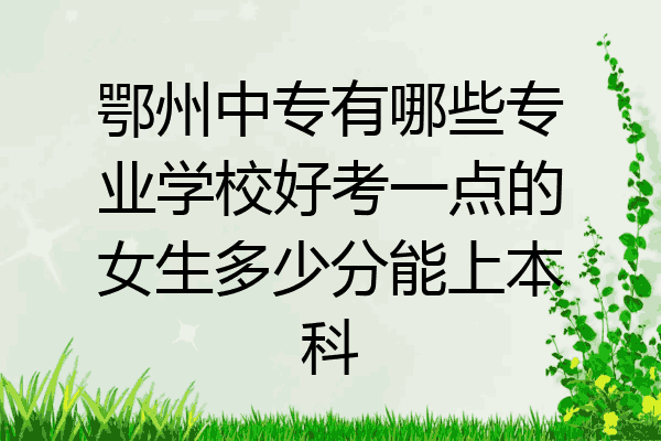 鄂州中专有哪些专业学校好考一点的女生多少分能上本科