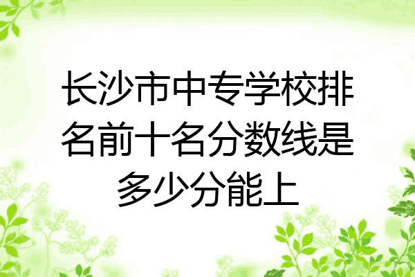 长沙市中专学校排名前十名分数线是多少分能上