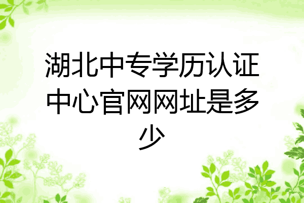 湖北中专学历认证中心官网网址是多少