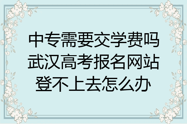 中专需要交学费吗武汉高考报名网站登不上去怎么办