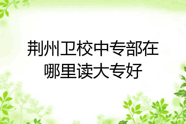 荆州卫校中专部在哪里读大专好