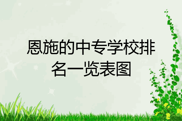 恩施的中专学校排名一览表图