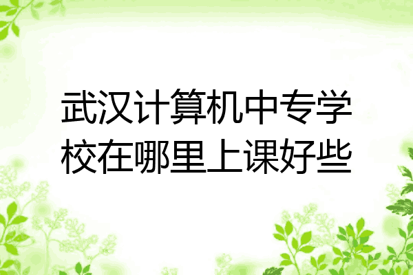 武汉计算机中专学校在哪里上课好些