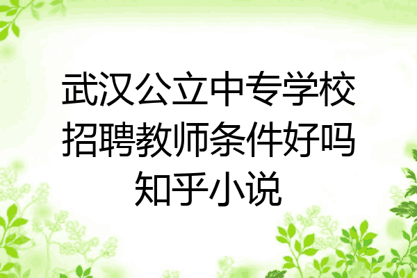 武汉公立中专学校招聘教师条件好吗知乎小说