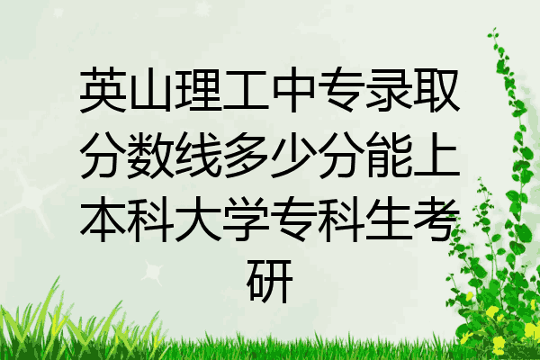 英山理工中专录取分数线多少分能上本科大学专科生考研