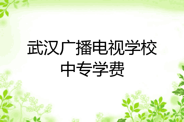 武汉广播电视学校中专学费