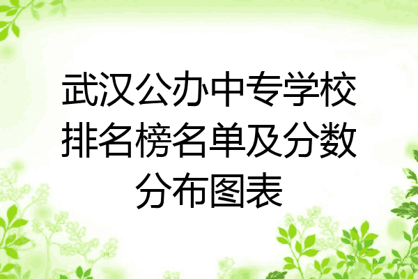 武汉公办中专学校排名榜名单及分数分布图表