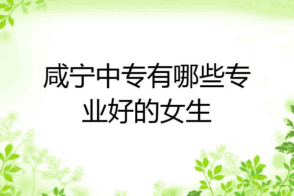 咸宁中专有哪些专业好的女生