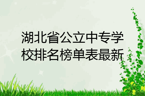 湖北省公立中专学校排名榜单表最新