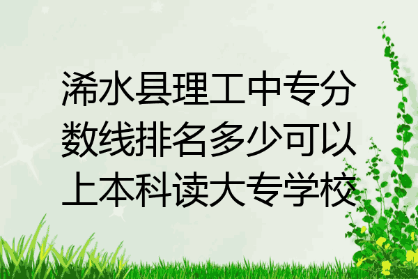 浠水县理工中专分数线排名多少可以上本科读大专学校