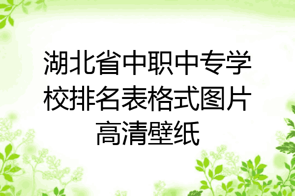 湖北省中职中专学校排名表格式图片高清壁纸