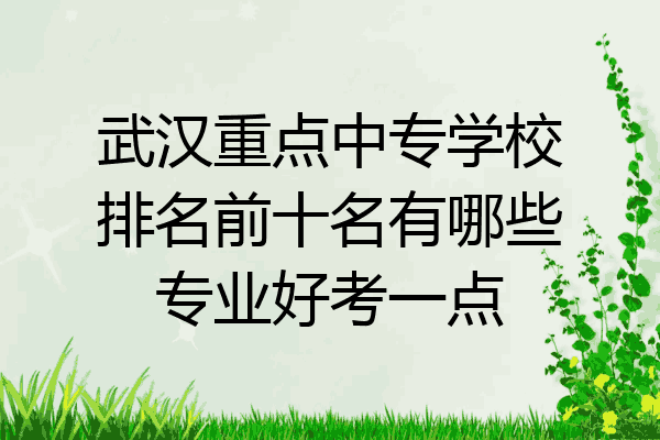 武汉重点中专学校排名前十名有哪些专业好考一点