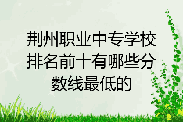 荆州职业中专学校排名前十有哪些分数线最低的