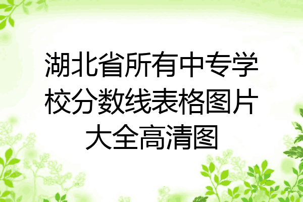 湖北省所有中专学校分数线表格图片大全高清图