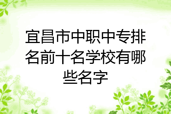 宜昌市中职中专排名前十名学校有哪些名字