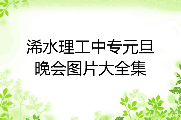 浠水理工中专元旦晚会图片大全集