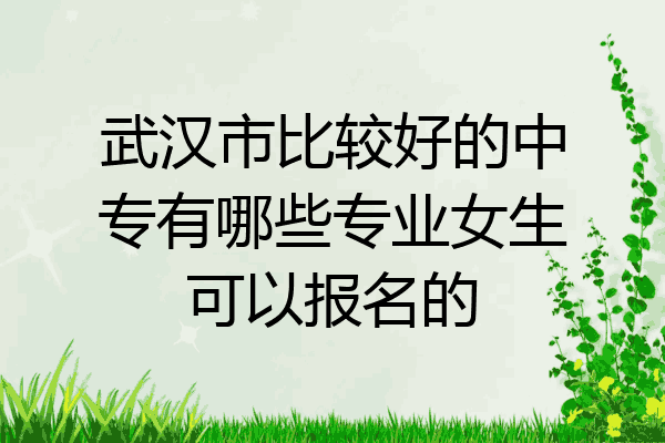 武汉市比较好的中专有哪些专业女生可以报名的