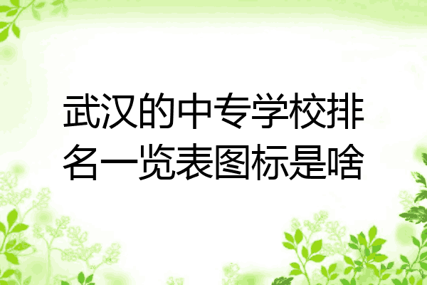 武汉的中专学校排名一览表图标是啥