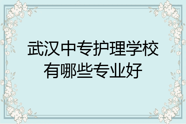 武汉中专护理学校有哪些专业好