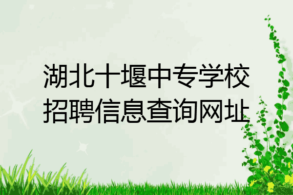 湖北十堰中专学校招聘信息查询网址
