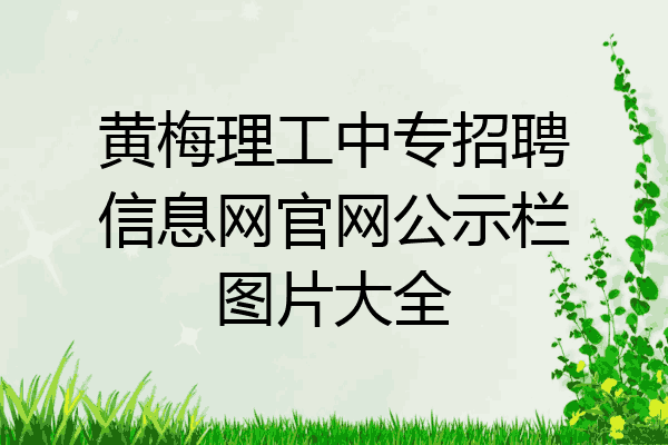 黄梅理工中专招聘信息网官网公示栏图片大全