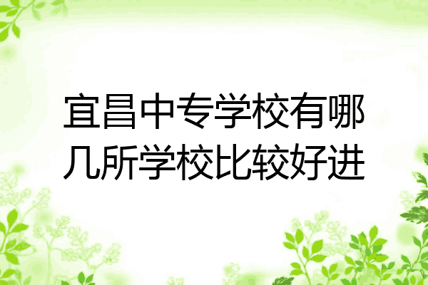 宜昌中专学校有哪几所学校比较好进