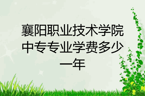 襄阳职业技术学院中专专业学费多少一年