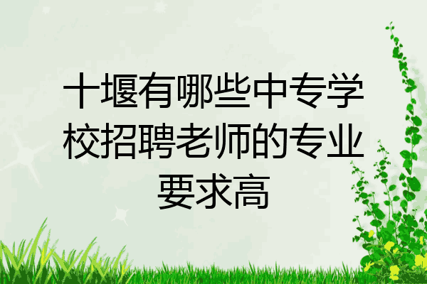 十堰有哪些中专学校招聘老师的专业要求高