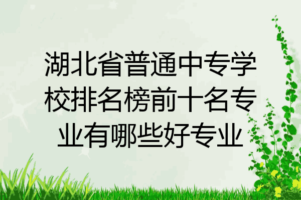 湖北省普通中专学校排名榜前十名专业有哪些好专业