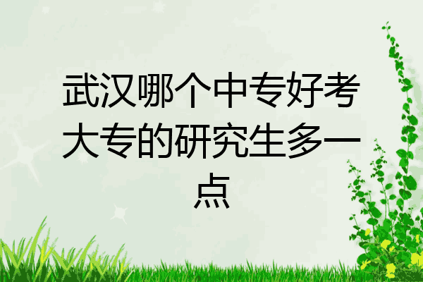 武汉哪个中专好考大专的研究生多一点