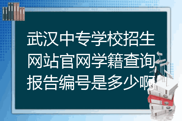 武汉中专学校招生网站官网学籍查询报告编号是多少啊