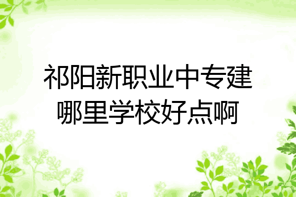 祁阳新职业中专建哪里学校好点啊