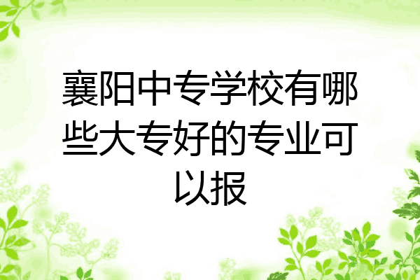 襄阳中专学校有哪些大专好的专业可以报