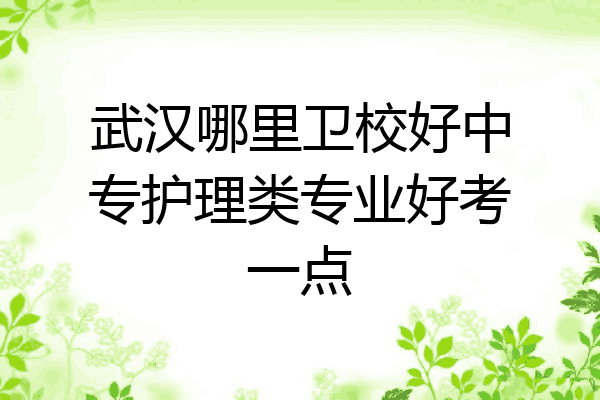 武汉哪里卫校好中专护理类专业好考一点