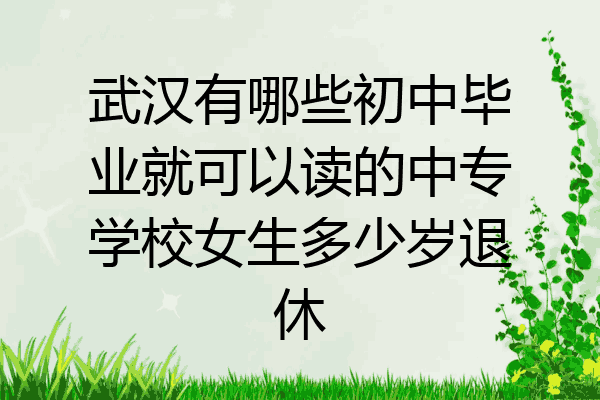 武汉有哪些初中毕业就可以读的中专学校女生多少岁退休