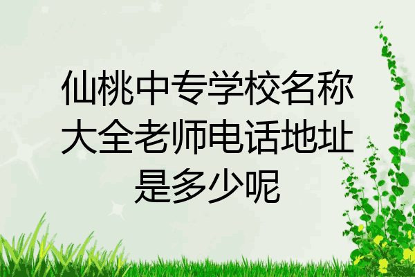 仙桃中专学校名称大全老师电话地址是多少呢