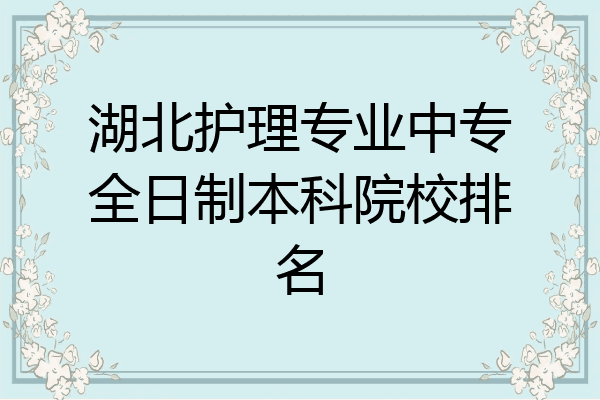 湖北护理专业中专全日制本科院校排名