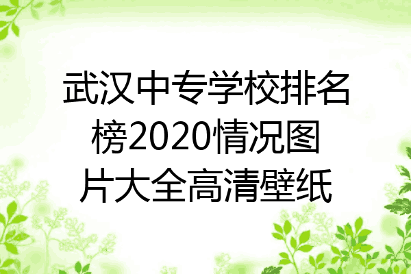 武汉中专学校排名榜2020情况图片大全高清壁纸