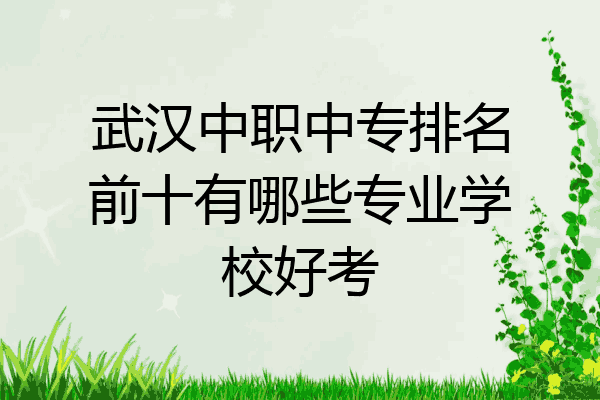 武汉中职中专排名前十有哪些专业学校好考